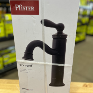 Pfister Courant Single Handle Single Hole Bathroom Faucet with Deckplate includ