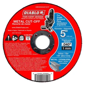 DIABLO 5 in. x 0.040 in. x 7/8 in. Thin Kerf Metal Cut-Off Disc 10-Pack