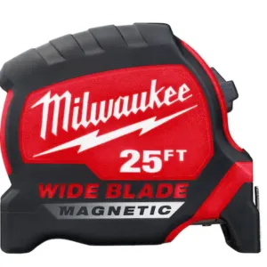 25 ft. x 1-5/16 in. Wide Blade Magnetic Tape Measure with 17 ft. Reach