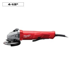 Milwaukee 11 Amp Corded 4-1/2 in. Small Angle Grinder Paddle No-Lock 6141-31