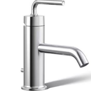 Purist Single Hole Single Handle Low-Arc Bathroom Faucet with Straight Lever Han