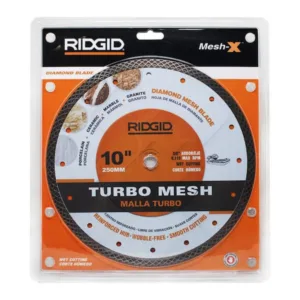 RIDGID 10 in. Mesh Continuous Rim Diamond Blade