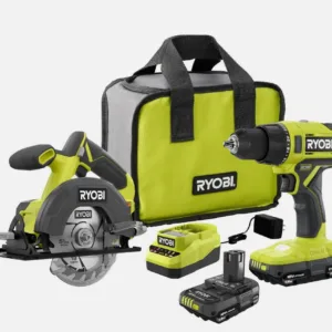 Ryobi One+ 18V Cordless Drill and Driver Tool Combo Kit - (PCL1201K2)