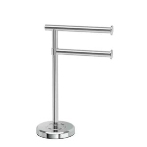 Latitude II Minimalist Countertop 12 in. 2-Amr Pivot Hand Towel Bar Holder in Ch