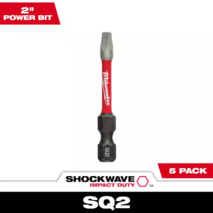 SHOCKWAVE Impact Duty 2 in. Square #2 Alloy Steel Screw Driver Bit (5-Pack)