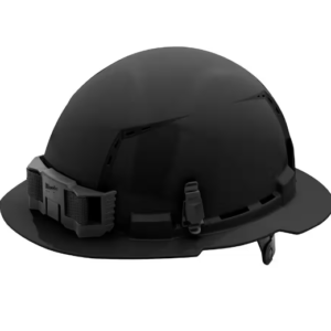 BOLT Black Type 1 Class C Full Brim Vented Hard Hat with 6-Point Ratcheting Susp