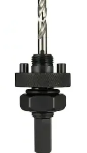 7/16 in. Quick Change Large Hole Saw Arbor No Wobble W/Pilot Drill Bit
