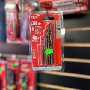 Cobalt Red Helix Drill Bit Set for Drill Drivers (6-Piece)