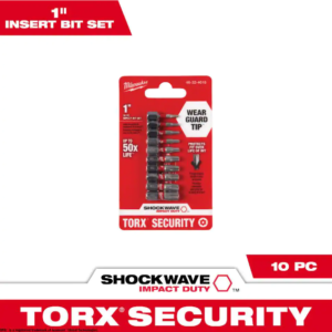 SHOCKWAVE Impact Duty Alloy Steel Torx Security Screw Driver Bit Set (10-Piece)
