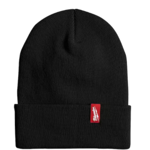 Men's Black Acrylic Cuffed Beanie Hat
