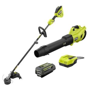 RYOBI 40V HP Brushless 650 CFM 160 MPH Cordless Leaf Blower and Carbon Fiber St