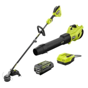 RYOBI 40V HP Brushless 650 CFM 160 MPH Cordless Leaf Blower and Carbon Fiber St