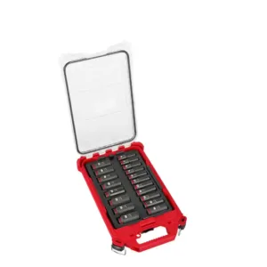 SHOCKWAVE Impact-Duty 3/8 in. Drive Metric Deep Well Impact PACKOUT Socket Set (
