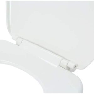 Round Plastic Closed Front Toilet Seat in White 30071 000