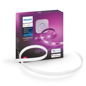 Philips Hue 6.6 ft. LED Smart Color Changing Strip Light Starter Kit and Hue Br
