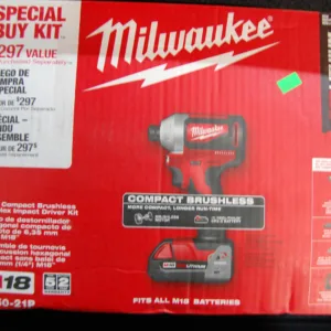 M18 18-Volt Lithium-Ion Compact Brushless Cordless 1/4 in. Impact Driver Kit W/