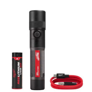 1100 Lumens LED USB Rechargeable Twist Focus Flashlight