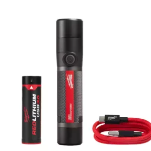 800 Lumens LED USB Rechargeable Fixed Focus Flashlight