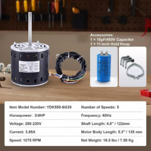 Furnace Blower Motor 208-230V 3.85A