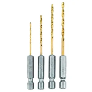 RYOBI SpeedLoad Titanium 4-Piece Hex Shank Pilot Drill Bit Set