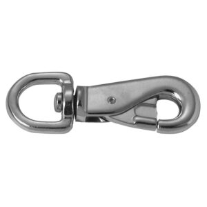 Covert 7/8 in Nickel-Plated Swivel Snap Hook for Versatile Use