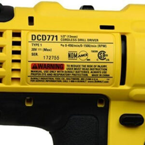 Dewalt DCD771B 20V MAX Cordless Lithium-Ion 1/2 inch Compact Drill Driver - Bar