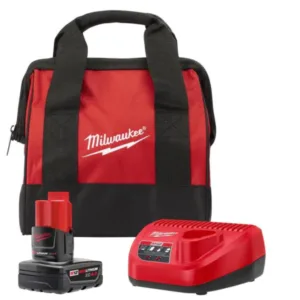 M12 12-Volt Lithium-Ion 4.0 Ah Battery and Charger Starter Kit with Tool Bag