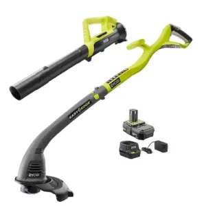 ONE+ 18V Cordless String Trimmer/Edger and Blower/Sweeper Combo Kit with 2.0 Ah