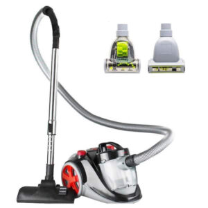OVENTE Bagless Corded HEPA filter Multisurface Black Canister Vacuum Cleaner