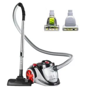 OVENTE Bagless Corded HEPA filter Multisurface Black Canister Vacuum Cleaner