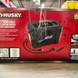 Husky 12-Volt/120-Volt Home & Auto Tire Inflator H12120N