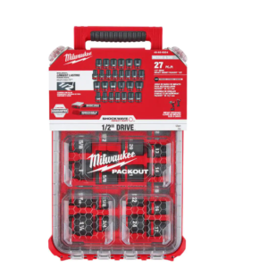 SHOCKWAVE Impact-Duty 1/2 in. Drive Metric and SAE Standard Impact PACKOUT Socke