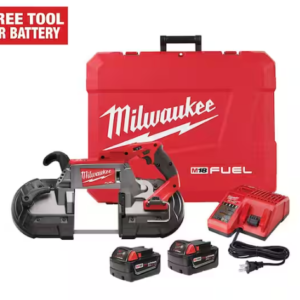M18 FUEL 18V Lithium-Ion Brushless Cordless Deep Cut Band Saw with Two 5.0Ah Bat