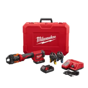 M18 18V Lithium-Ion Cordless Short Throw PEX Press Tool Kit w/ (3) Viega PureFlo