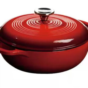 Lodge 4.5 qt. Red Enamel Cast Iron Dutch Oven