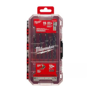 Cobalt Red Helix Drill Bit Set for Drill Drivers (15-Piece)