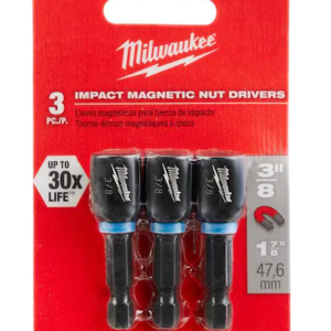 SHOCKWAVE Impact Duty 3/8 in. x 1-7/8 in. Alloy Steel Magnetic Nut Driver (3-Pac