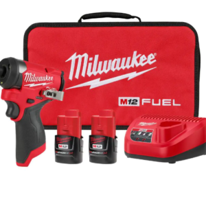 M12 FUEL 12V Lithium-Ion Brushless Cordless 1/4 in. Hex Impact Driver Kit w/Two