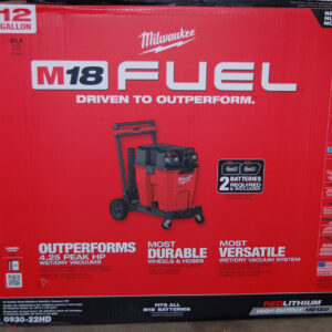 Milwaukee M18 FUEL 12 Gallon Cordless DUAL-BATTERY Wet/Dry Shop Vac Kit W/12.0