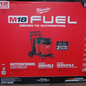 Milwaukee M18 FUEL 12 Gallon Cordless DUAL-BATTERY Wet/Dry Shop Vac Kit W/12.0 