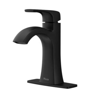 Bruxie Single-Handle Single-Hole Bathroom Faucet with Deckplate and Drain Kit