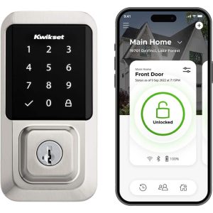 Kwikset HALO Satin Nickel Single-Cylinder Keypad Electronic Smart Lock Deadbolt