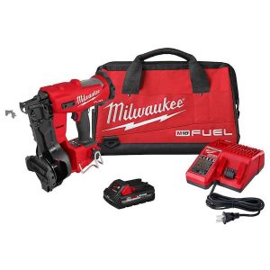 Milwaukee M18 FUEL 18V Lithium-Ion Brushless Cordless Coil Roofing Nailer Kit