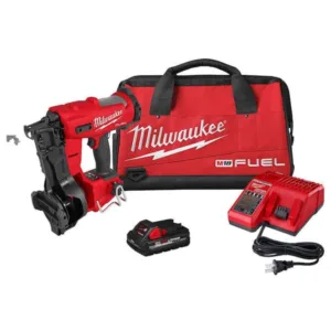 Milwaukee M18 FUEL 18V Lithium-Ion Brushless Cordless Coil Roofing Nailer Kit