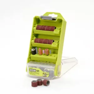 Rotary Tool 27-Piece Sanding and Grinding Kit For Wood, Metal, Plastic, Glass an