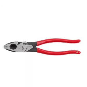 9 in. Lineman's Pliers with Fish Tape Puller and Dipped Grip