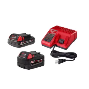 M18 18-Volt Lithium-Ion Starter Kit with One 5.0 Ah and One 2.0 Ah Battery and C