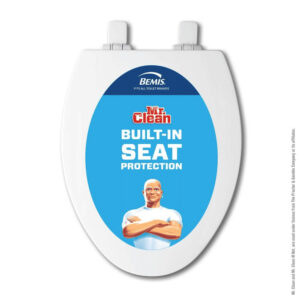 BEMIS Atwood Mr. Clean Antimicrobial Elongated Soft Close Enameled Wood Toilet