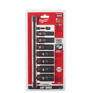 SHOCKWAVE Impact Duty 3/8 in. Metric Deep Impact Rated Socket Set (8-Piece)