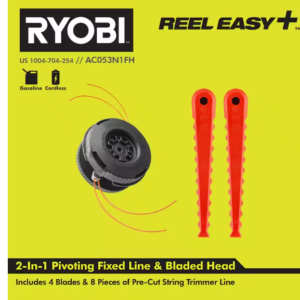 REEL EASY+ 2-in-1 Pivoting Fixed Line and Bladed Head for Bump Feed Trimmers